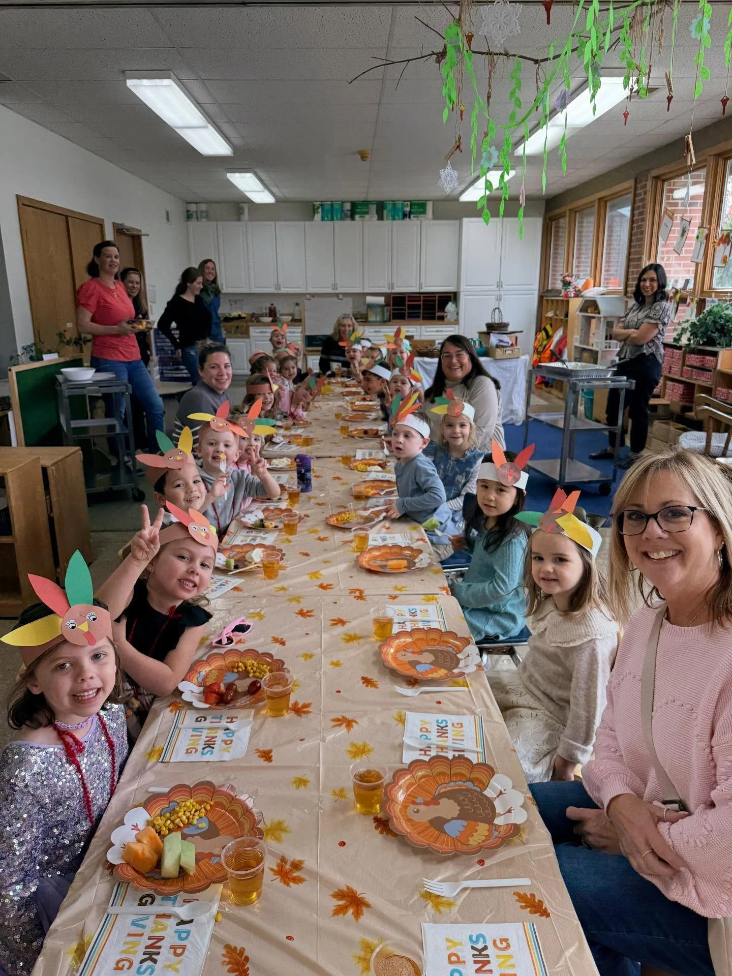 PreK Thanksgiving Feast - a cherished tradition at NFCNS! Wishing everyone a happy Thanksgiving break 🦃🧡🍗🍁🌽