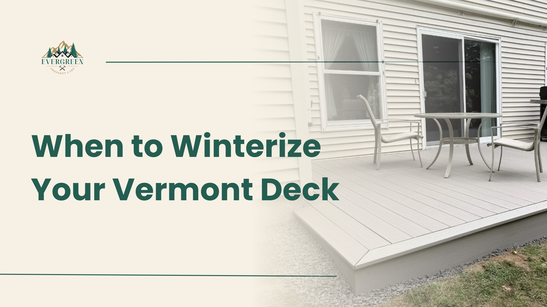 When to Winterize Your Deck Before Vermont's First Frost