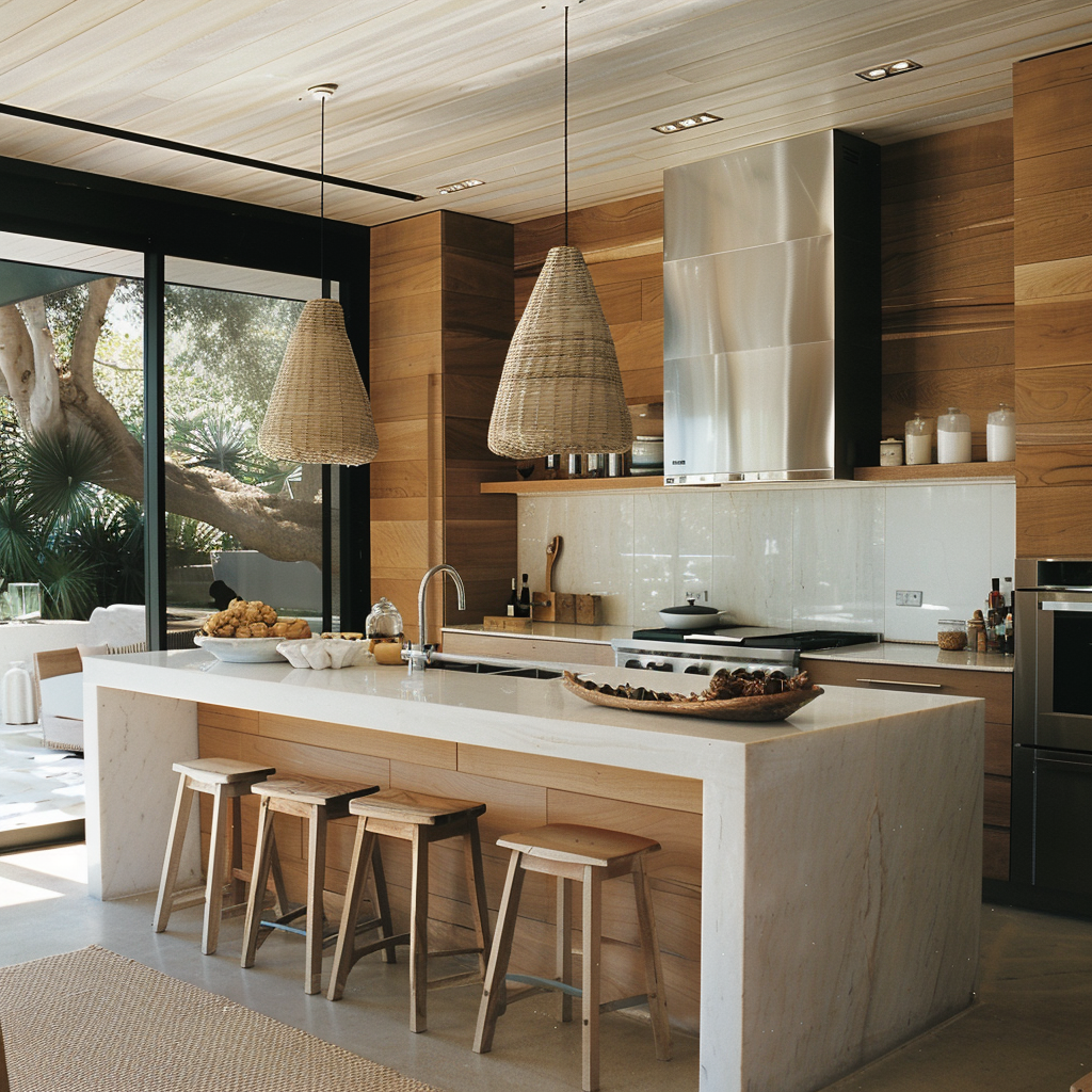 White and Light Wood Kitchens
