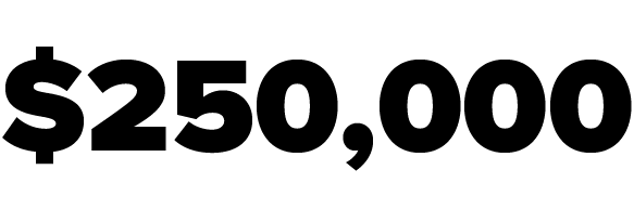 "$250,000" in bold black font