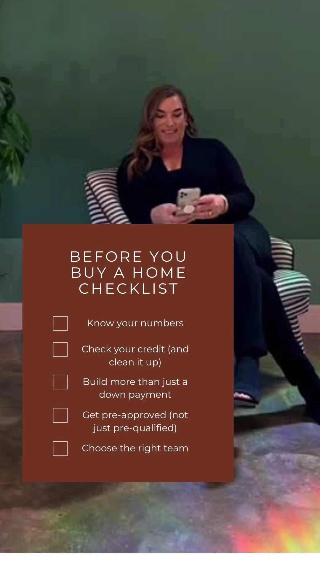 BEFORE YOU BUY A HOME CHECKLIST.