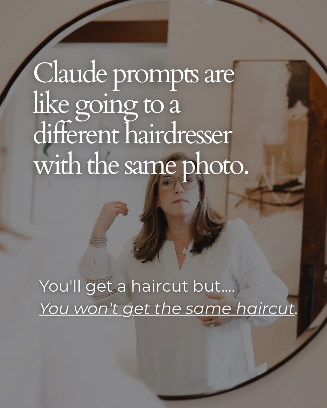 Prompts are like going to a different hairdresser with the same photo. You&rsquo;ll get A haircut. You won&rsquo;t get YOUR haircut or the same haircut.

Agents are buying prompt packs, using them at random, getting something usable on Monday. Run it