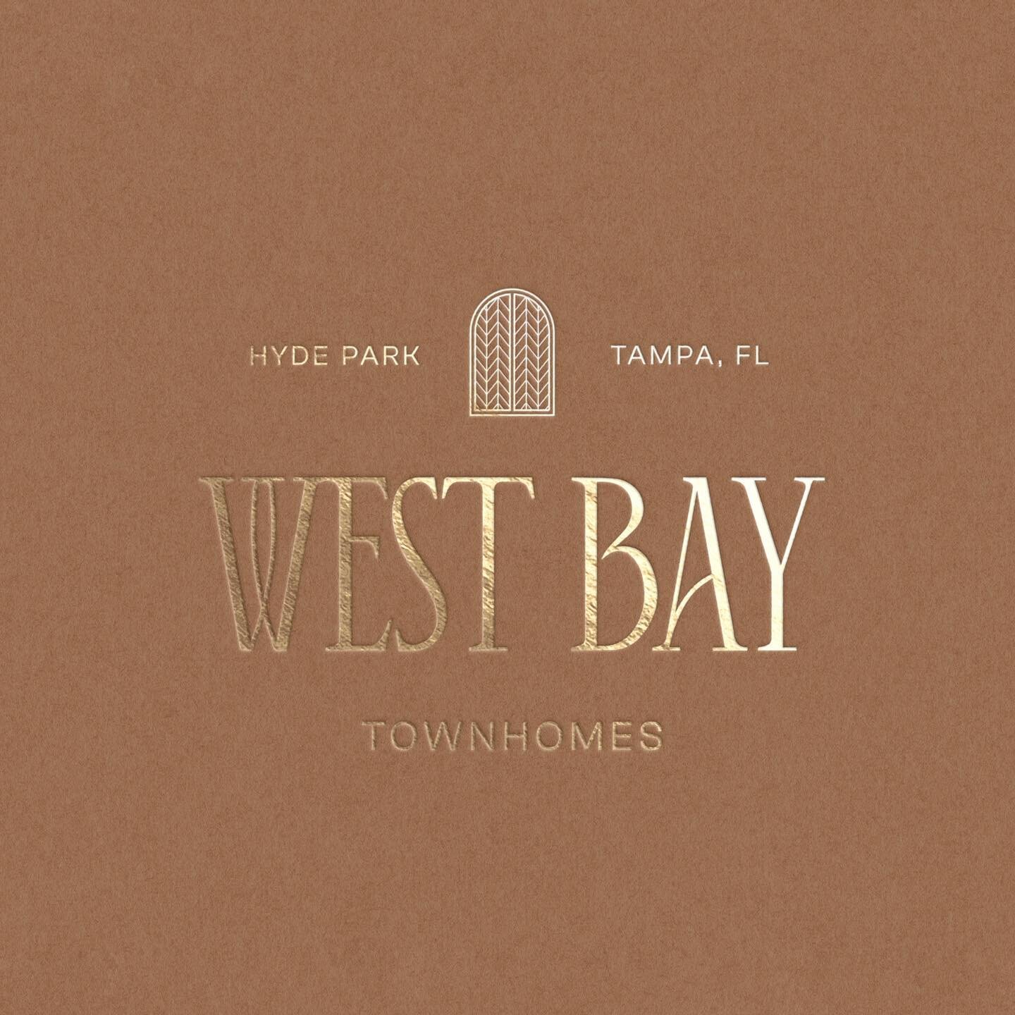 Luxury real estate deserves a luxe brand identity✨ I had the pleasure of bringing this luxury townhome development to life by way of branding and web design. 

Rising in Tampa&rsquo;s Historic Hyde Park neighborhood, West Bay Townhomes blends old wor