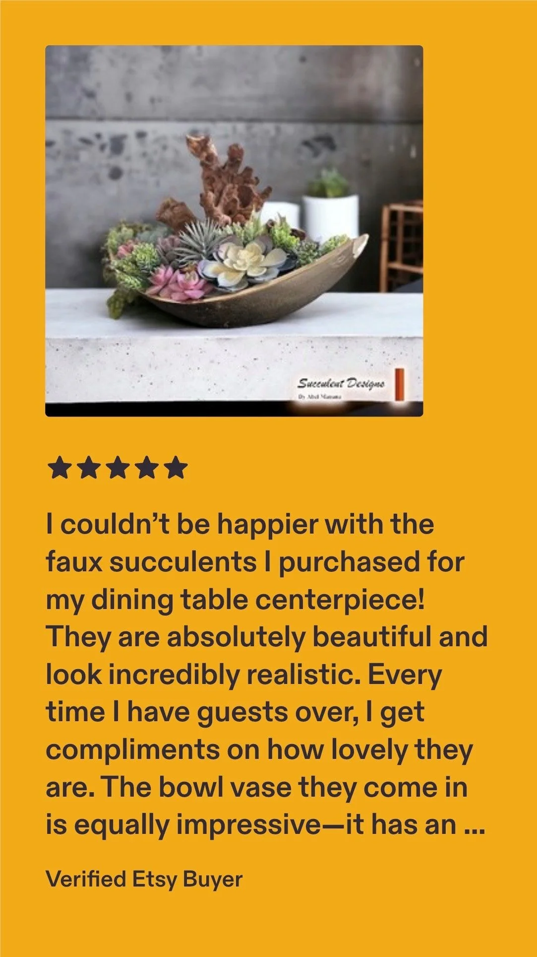Etsy - 5 Star Centerpiece