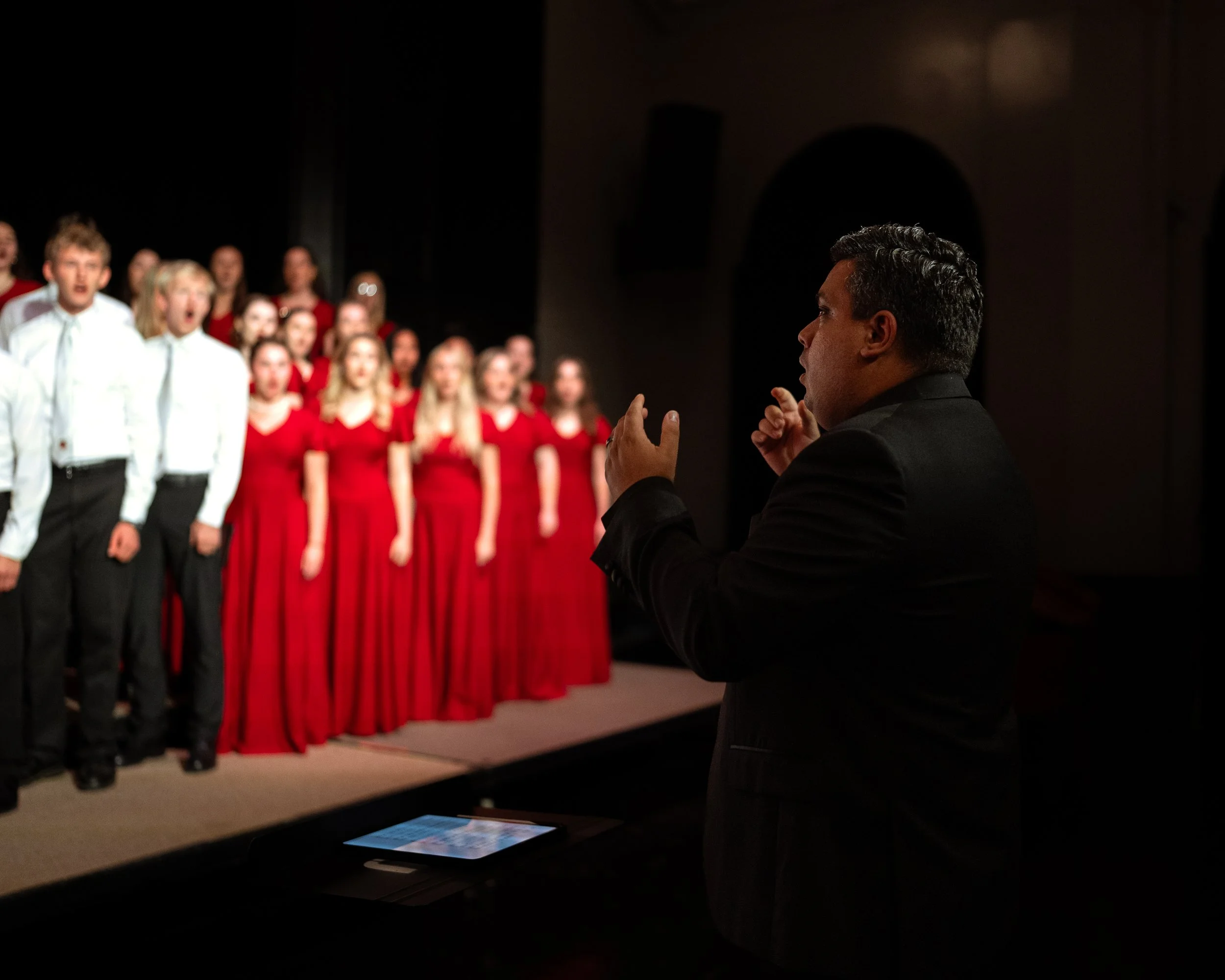 Benjamin conducts the Southern Virginia University Concert Chorale in their Fall 2026 concert