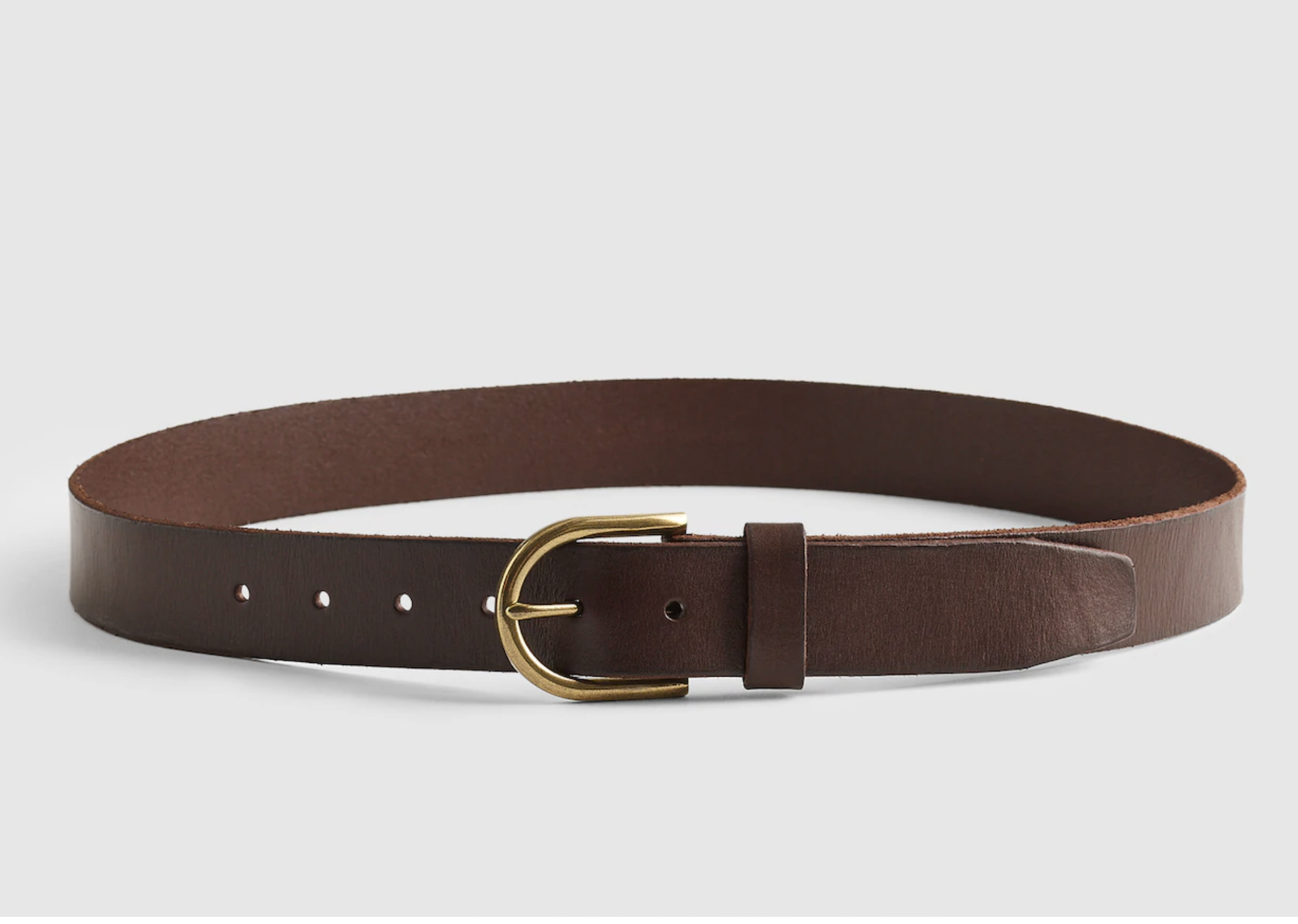 Brown and Brass leather belt