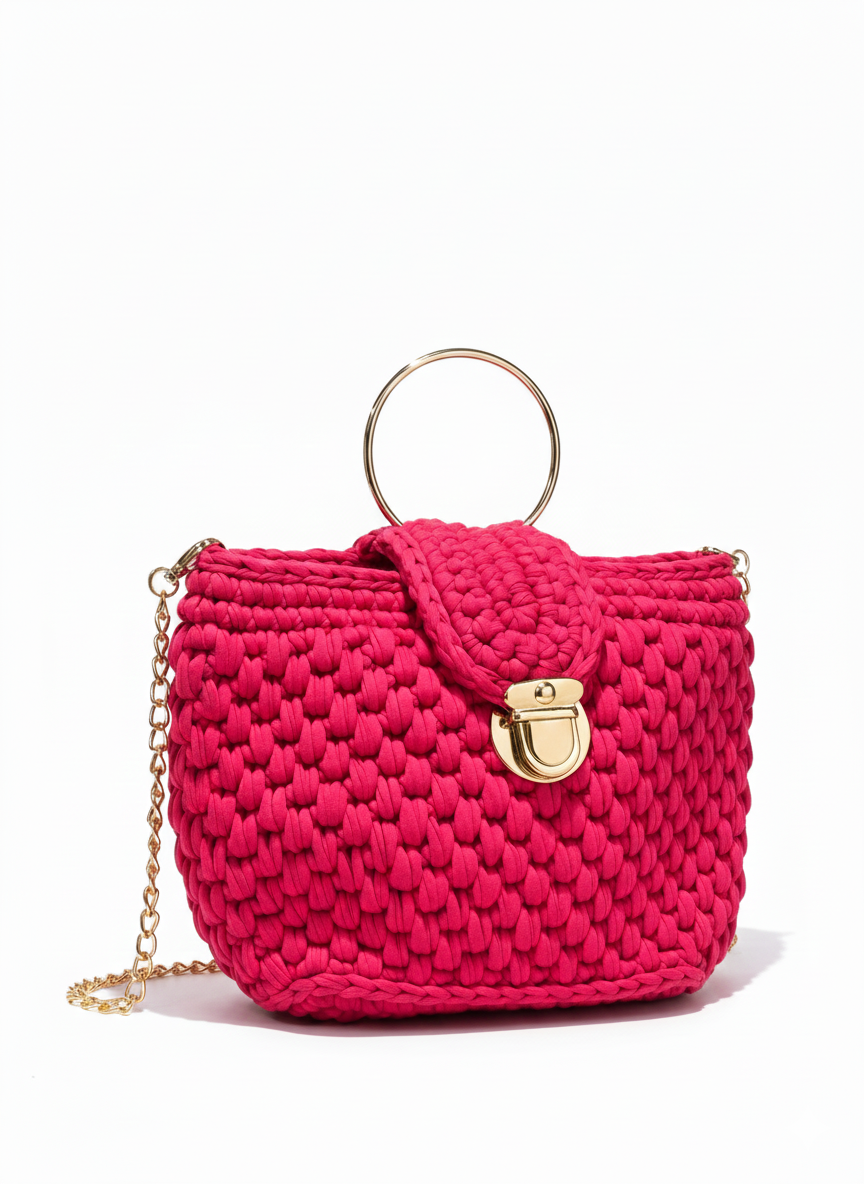 Bella | Deep  Pink | Sahara Medium O Tote Bag