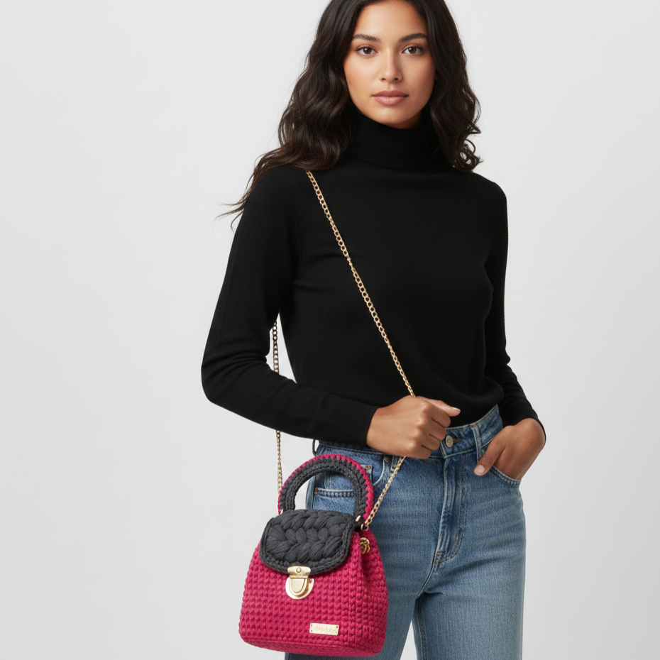 Rudi | Red & Black Color Block - Comfort Pro | Crossbody Bag