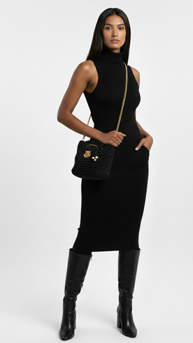 Knight |  Medium Beaded Tote Bag