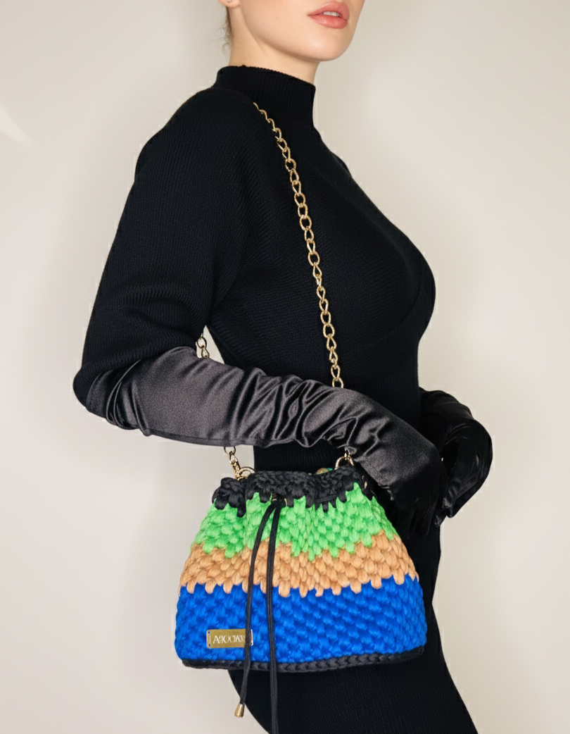 Khloe | Colorblock -Bucket Bag