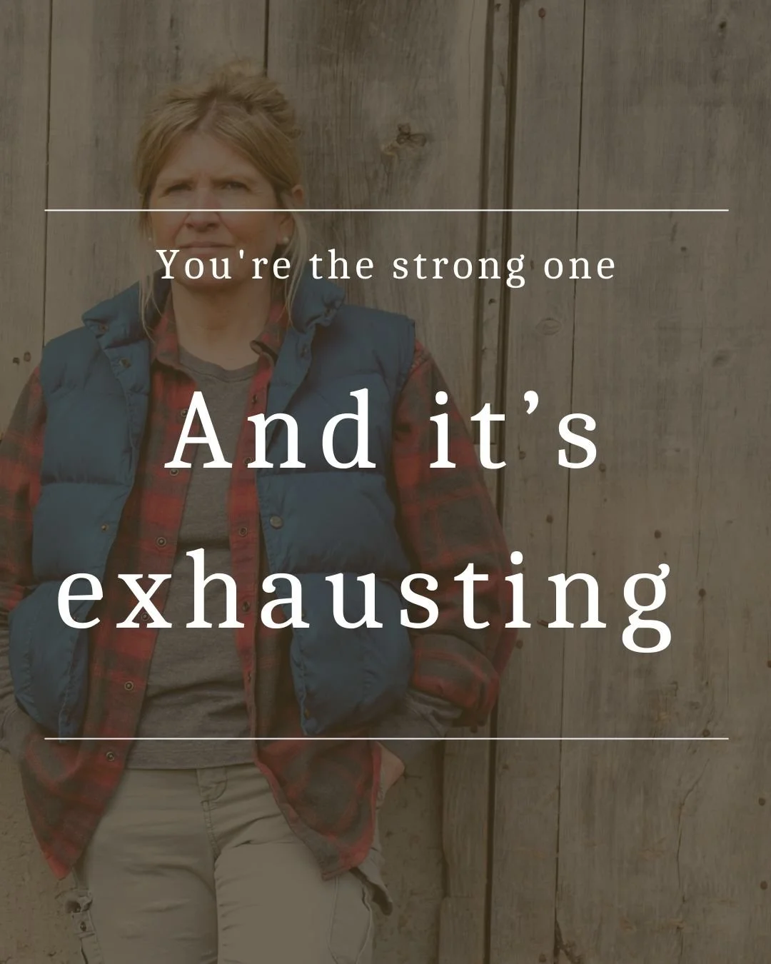 Exhausted farmer who is always the strong one experiencing burnout