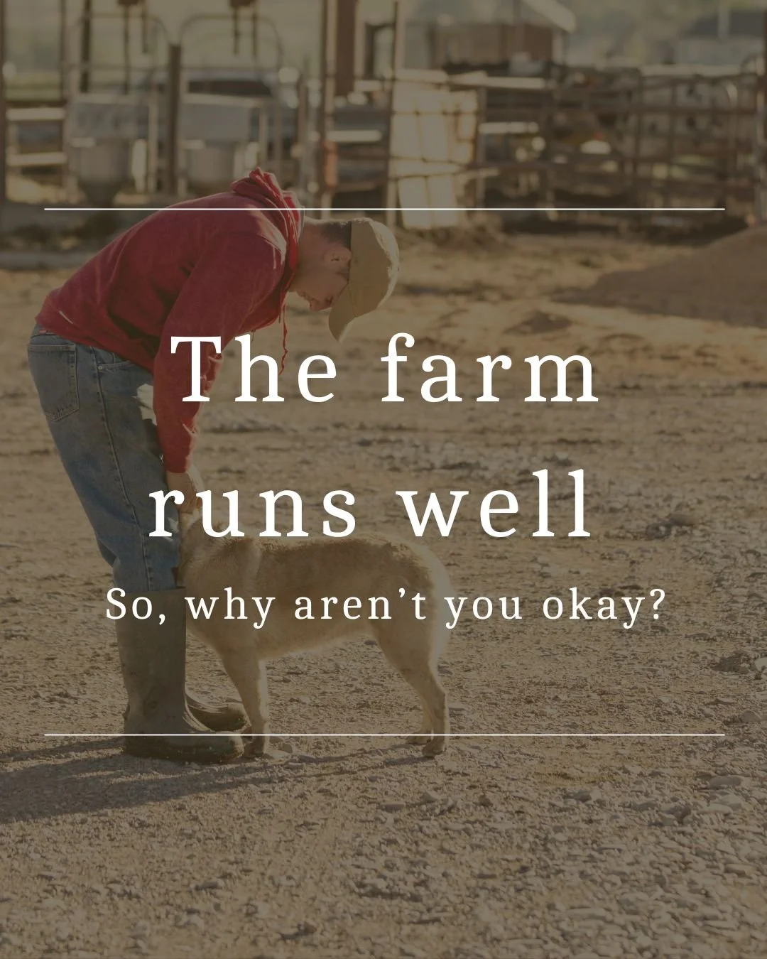 The farm runs well. So why aren't you okay?