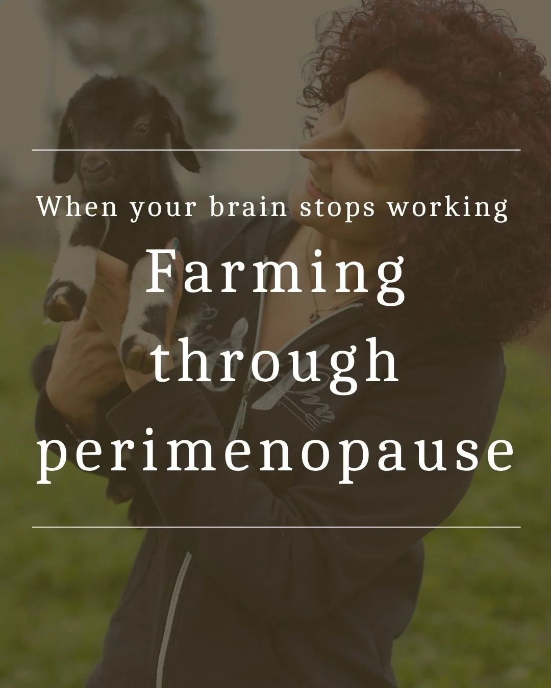 Female farmer adapting to perimenopause brain changes
