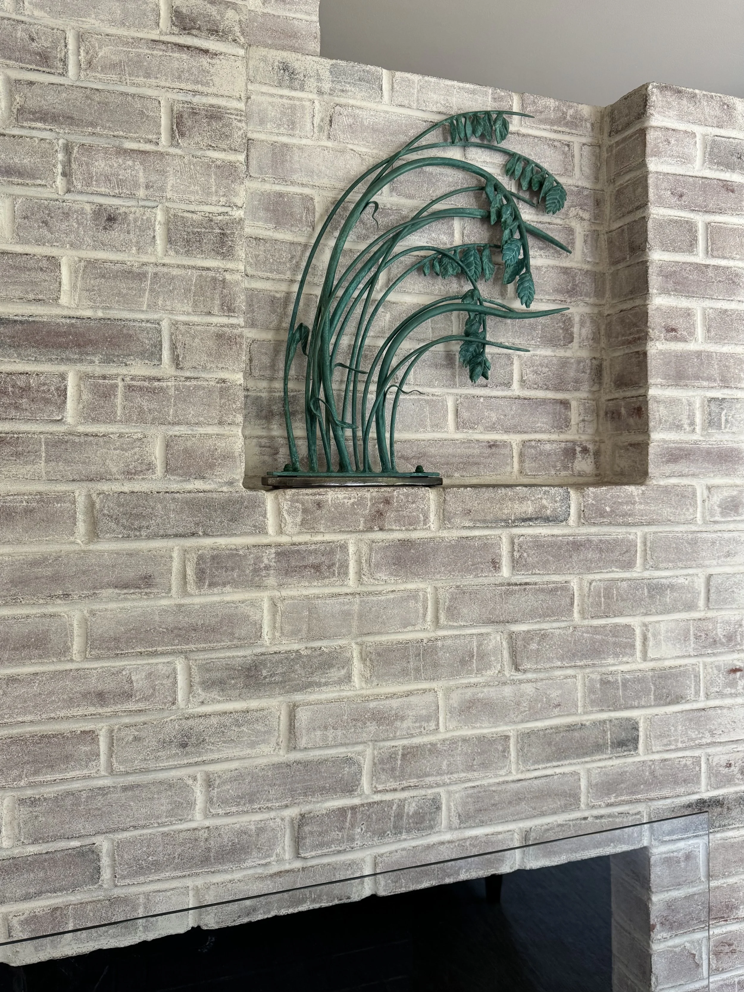 Sea Oats, Bronze, Steel, 20" h x 20" w x 3" d, 2024