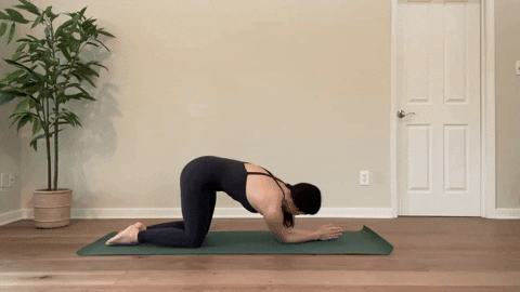 rocking from side to side on forearms