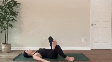 lying on back, windshield wiper knees side to side