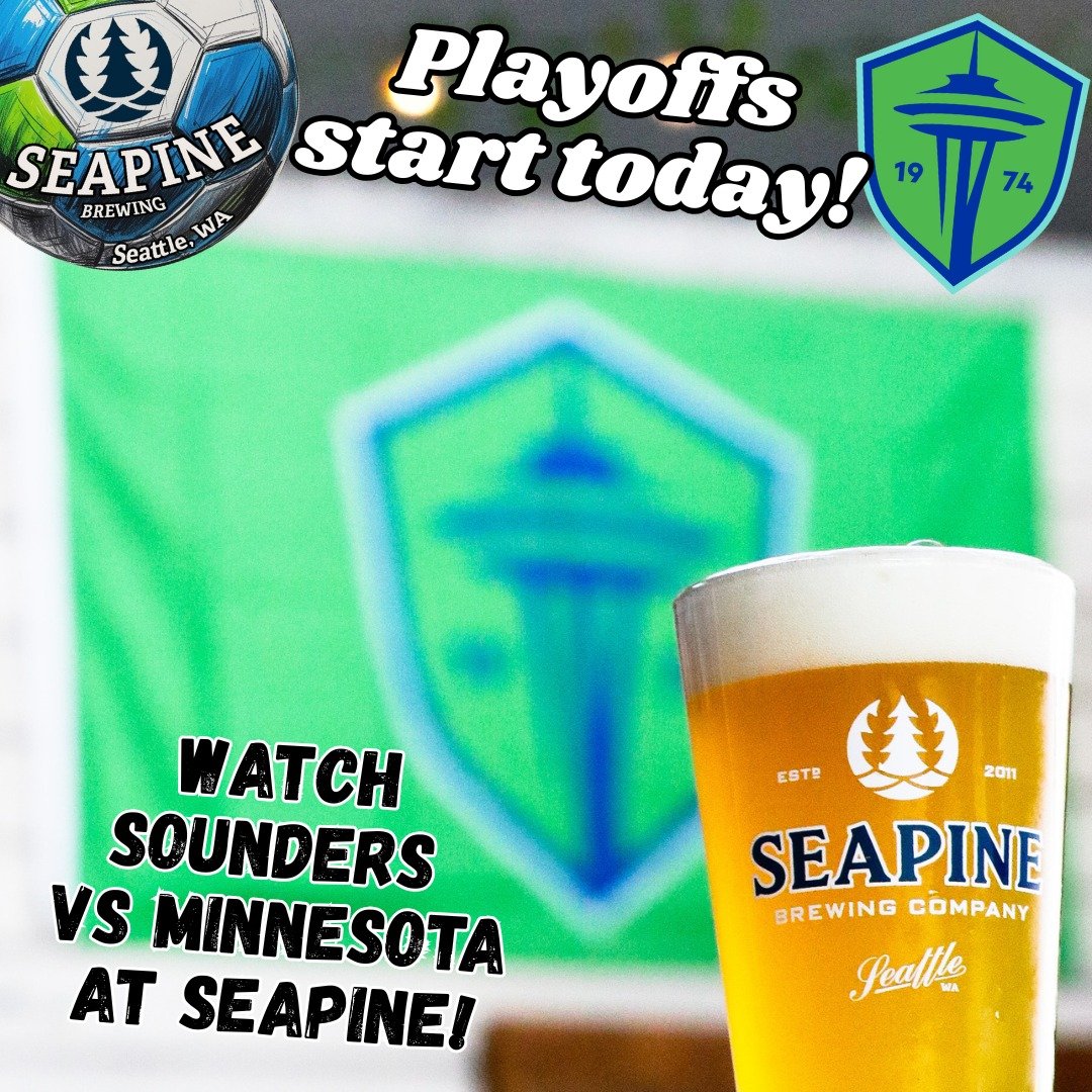 Sounders kick off their playoff run tonight: watch the match at Seapine! 🟢🔵🍺
#sounders #ebfg #seattlesounders #seattlebeer #seattlebrewery #soundersmatchday #seattle