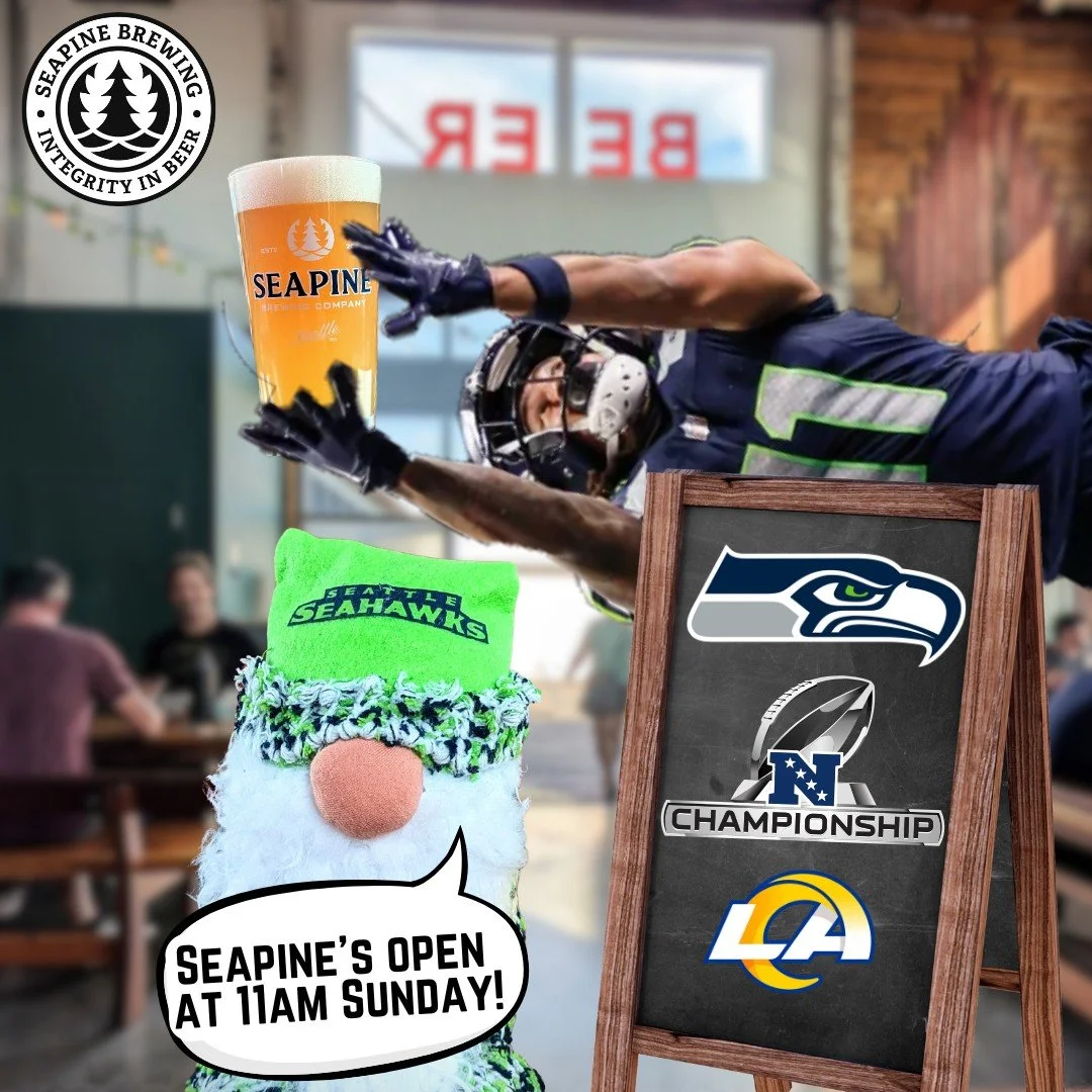 We're opening early ahead of the NFC title game on Sunday! Taproom will be open @ 11am, join us for beers on your way to the game or stop in later and watch it here! We're serving $5 light lager steins all day, game on with sound in the taproom! Let'