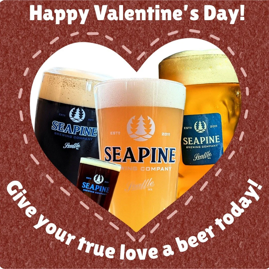 Happy Valentine's Day! Give your loved one some beer! ❤🍺
Taproom open 12-10! #SeattleBeer #seattlecraftbeer