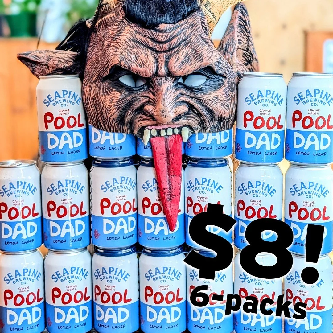 Ready for Halloween weekend?! $8 6-packs of Pool Dad available now at the taproom! Get your party beers at Seapine!
#seattlecraftbeer #seattlebrewery #wacraftbeer