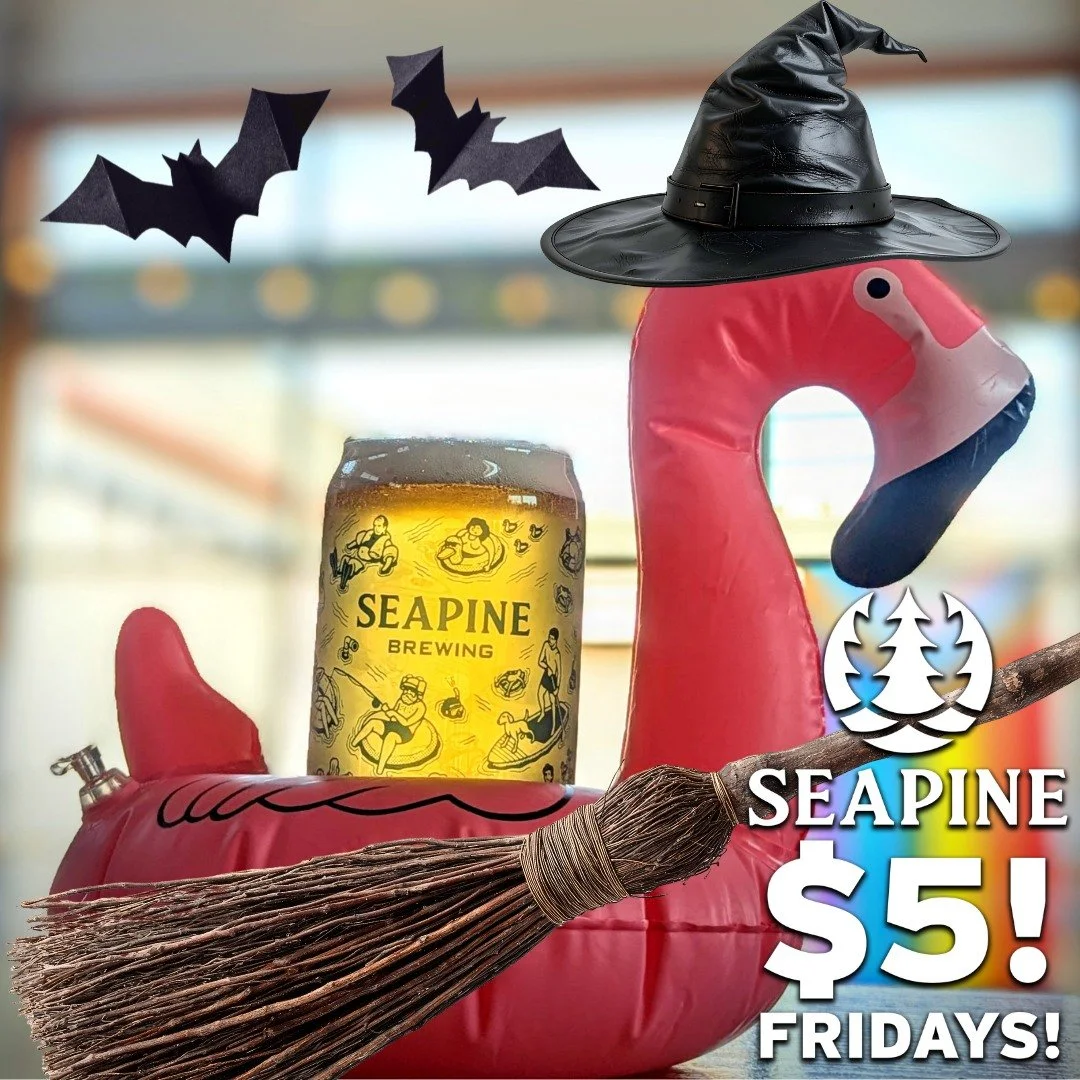 $5 pints of Pool Dad today! 🍺🎃👻🍋
Start off your Halloween weekend at Seapine!