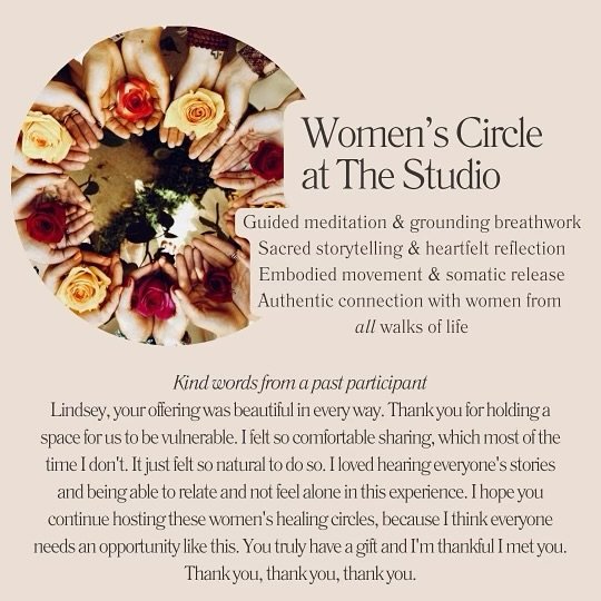 Women&rsquo;s circles date back to 800 CE. They serve as a sacred space in which to share, move, release, and connect in community. 

Lindsey is a certified women&rsquo;s guidance facilitator and third-generation storyteller. She hosts women&rsquo;s 