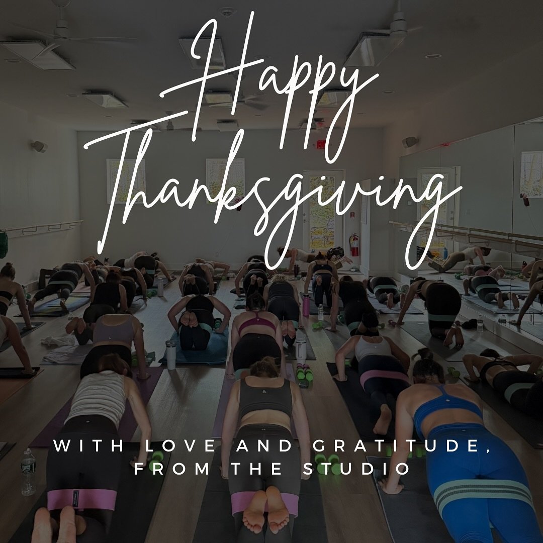 Happy Thanksgiving to our beautiful studio family. Thank you for being a part of our incredible community and for choosing The Studio as your home away from home. We are so grateful for your endless support. Wishing you a day filled with the people y