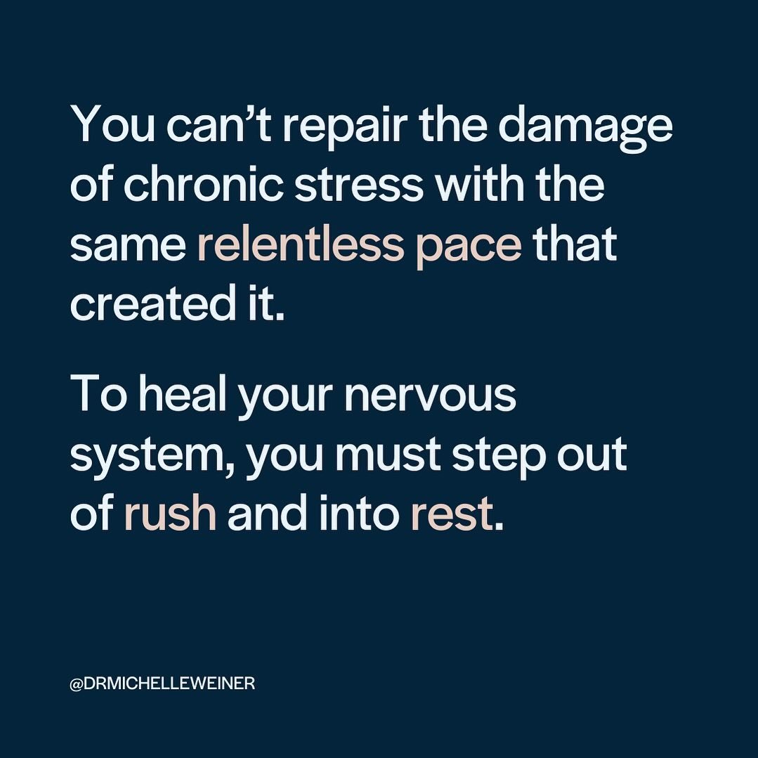 Constant activity keeps you in a state of fight-or-flight, which doesn&rsquo;t give you (or your nervous system) the time to recalibrate and adapt. A &ldquo;healed&rdquo; nervous system doesn&rsquo;t mean it&rsquo;s never disturbed - it means your ne