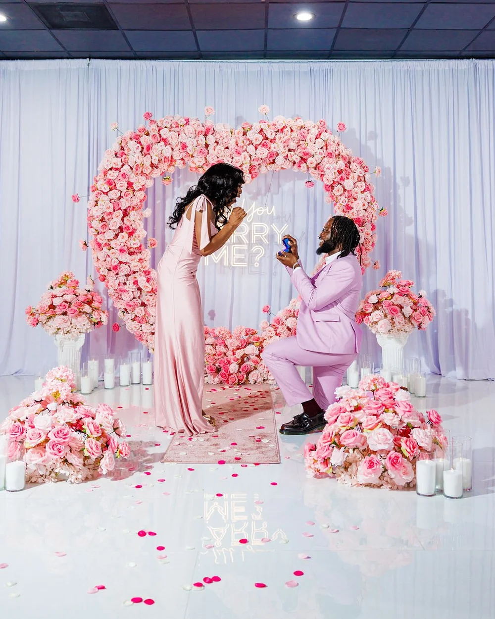 Romantic wedding proposal in Orlando