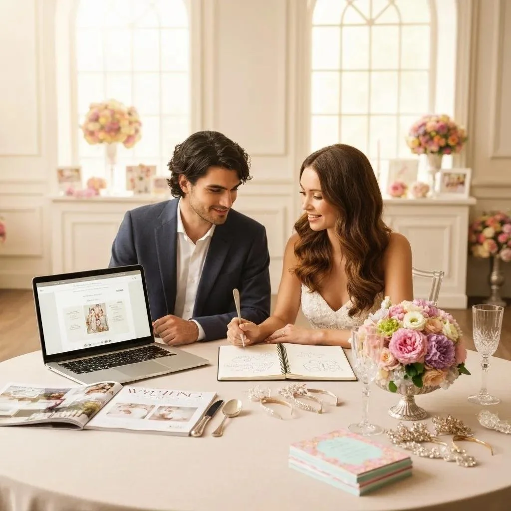 couple planning a wedding
