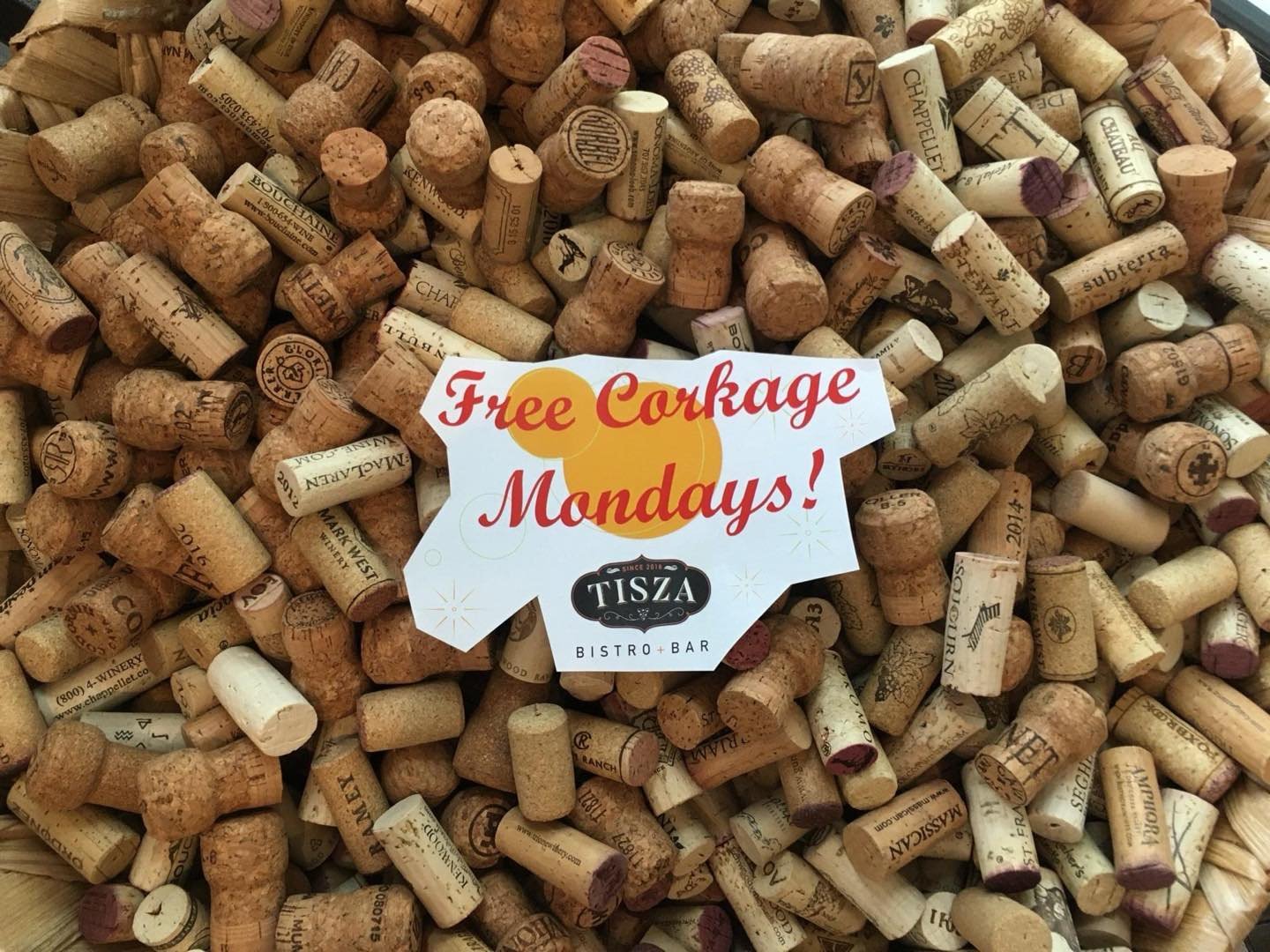 Free Corkage on Mondays! Plus we offer Chef&rsquo;s choice 3- course dinner menu for $45 per person. Make your reservations at tiszabistro.com  #sonomacounty #healdsburg #healdsburgrestaurant 
#winecountry
#shophealdsburg
#sonomawinecountry