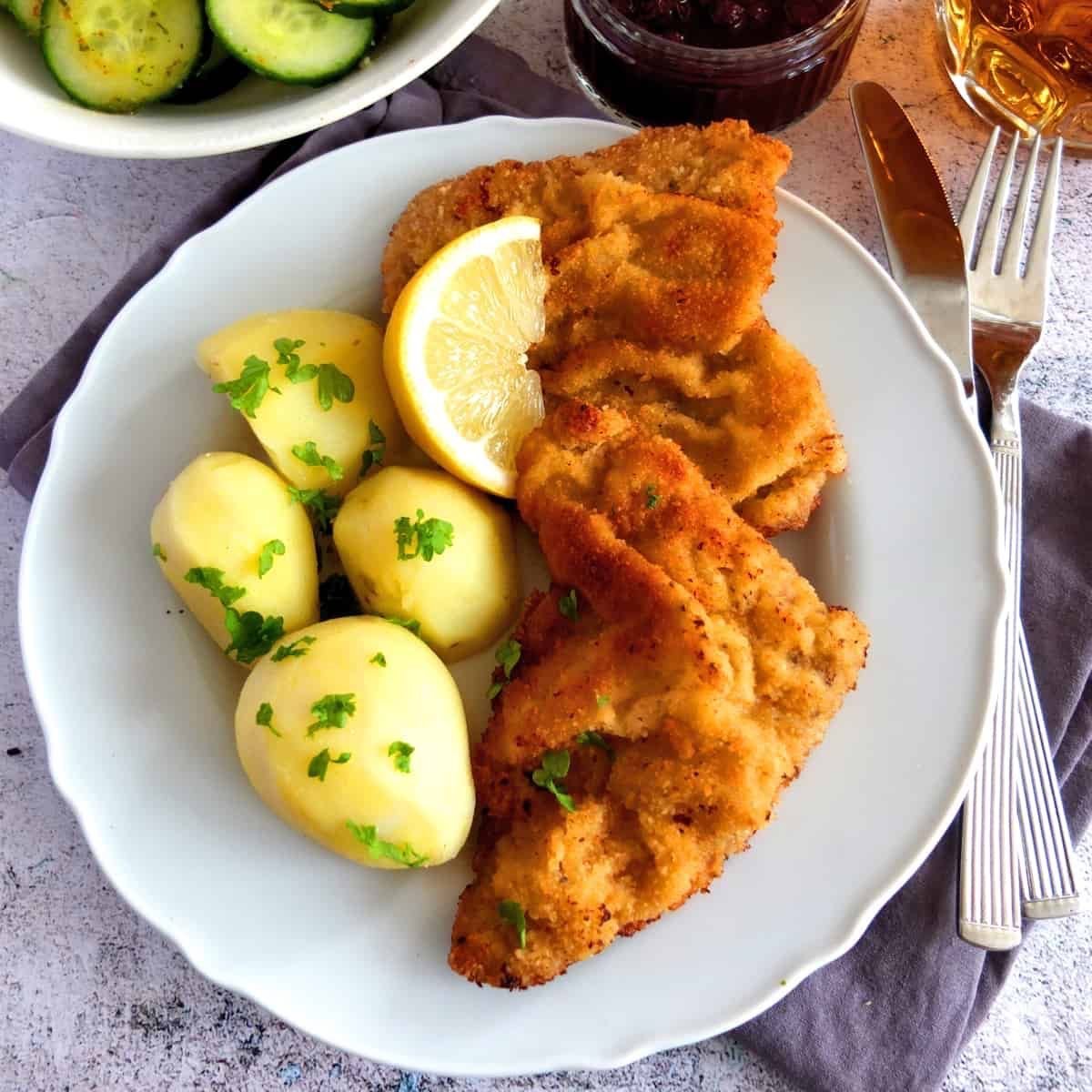 The Wiener Schnitzel is the original cutlet of Vienna made with Veal, fried to golden perfection for you to try at Tisza. Book your reservation today at Tiszabistro.com #sonomacounty #healdsburg #healdsburgrestaurant 
#winecountry
#shophealdsburg
#so