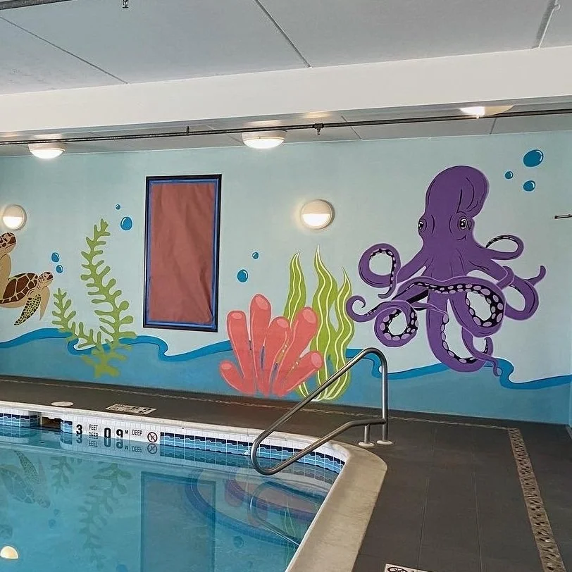Octopus & Pool mural