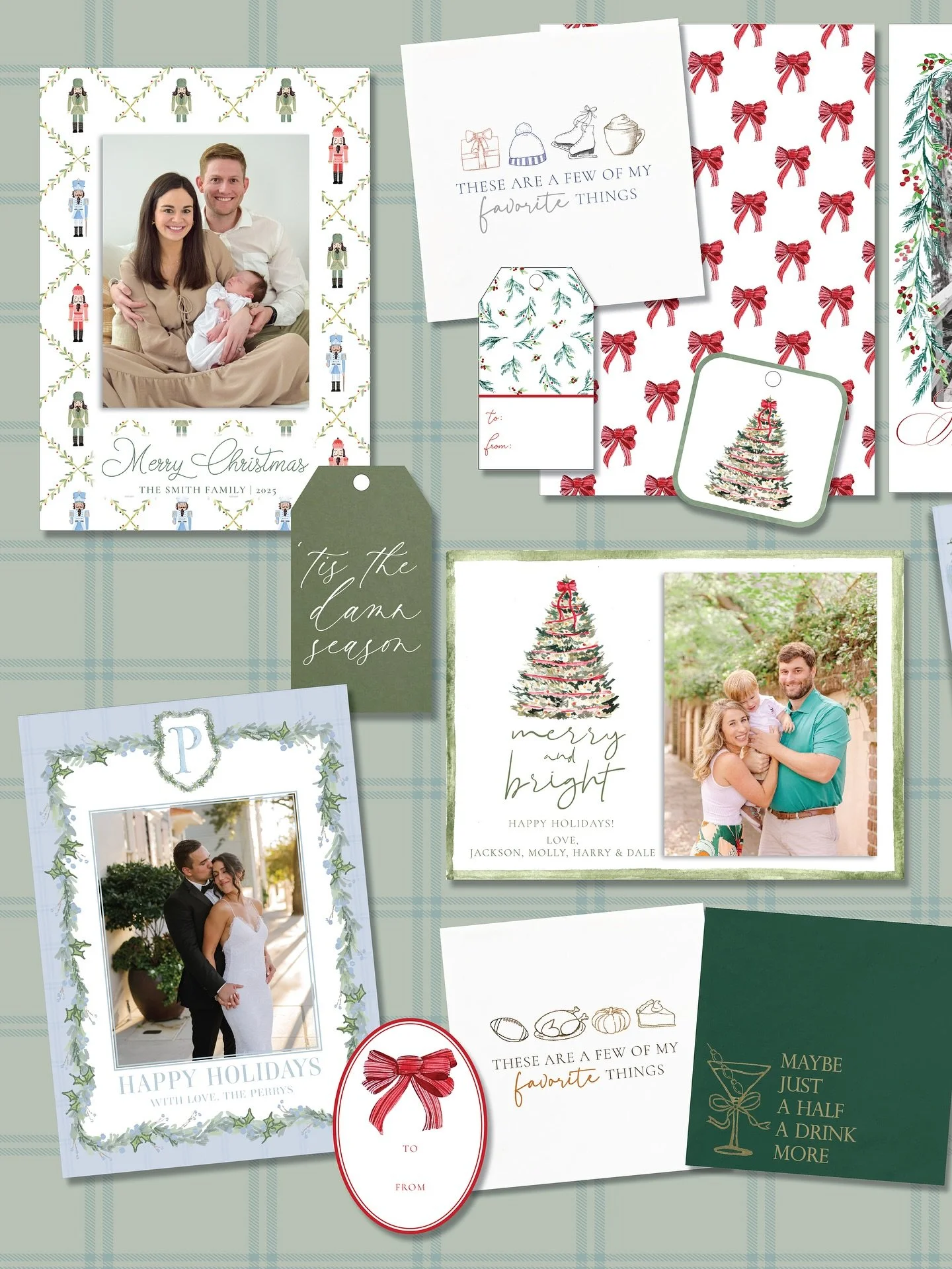 Our Holiday Shop is now LIVE!!! Visit our website (link in bio + Holiday Highlight) to view our holiday cards, stationery, cocktail napkins, and gift tags 🎄🎁🍸🦃