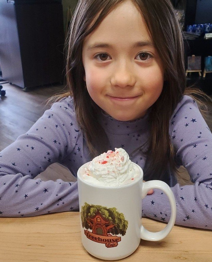 Cozy up with a cup of our rich, velvety hot cocoa, topped with fluffy whipped cream and a sprinkle of peppermint for that festive touch! ✨⁠
⁠
We&rsquo;re open today and ready to help you unwind. Stop by to sip, relax, and enjoy&mdash;whether you&rsqu