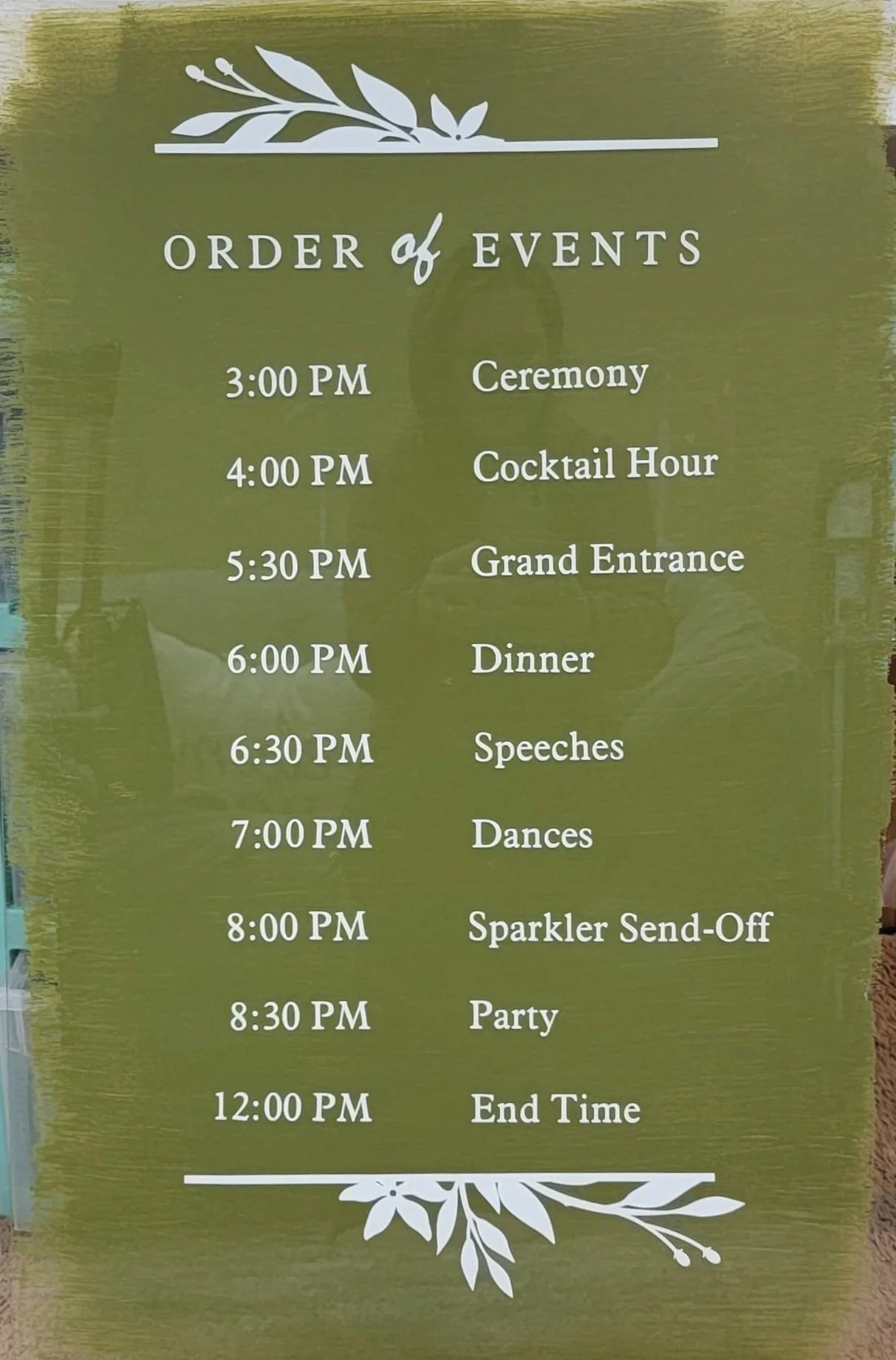 Acrylic Sign with vinyl decoration