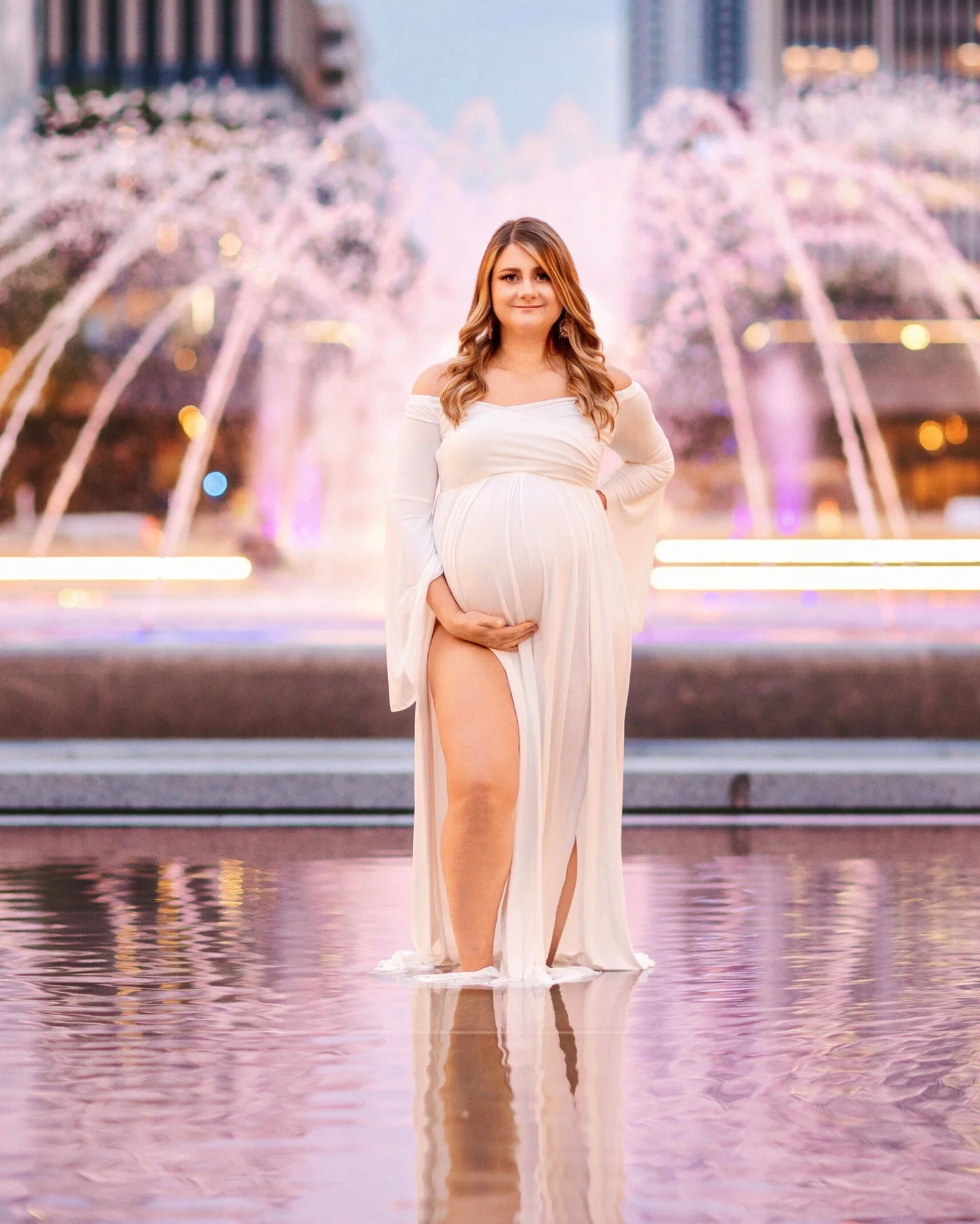 Such a gorgeous mama-to-be absolutely rocked her maternity session last month!
The splash pad at the Alberta Legislature was completely empty, and when I asked if she’d be up for a few photos in the water, she didn’t hesitate.
*
*
*
*
*