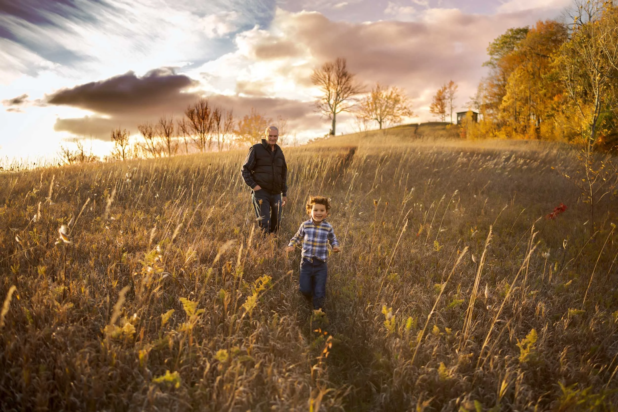 Grandpa and Grandson Shot