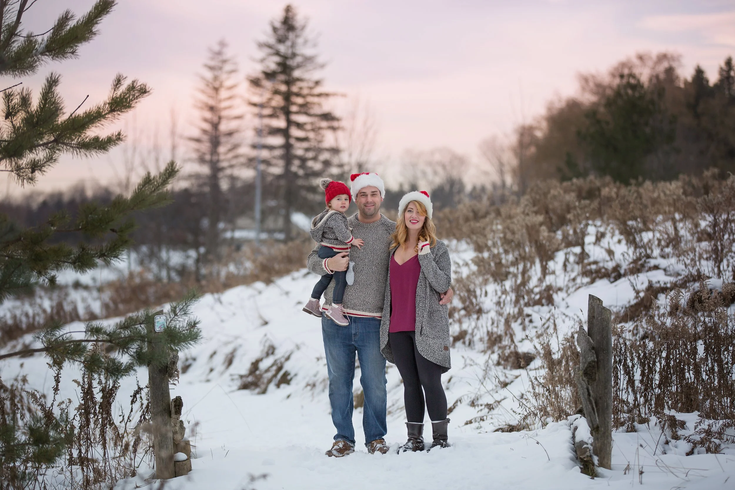 Purple Woods Conservation Area Family Sunset Photos