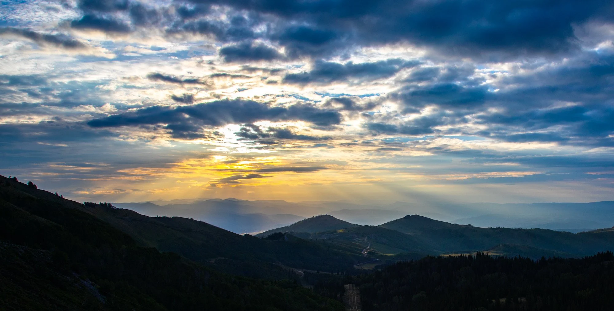 Sunset over paradise 