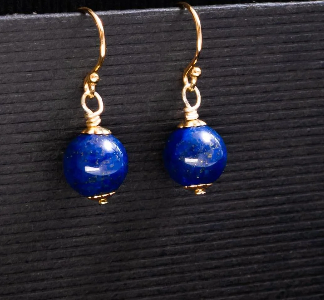 Royal Blue Lapis Lazuli Earrings