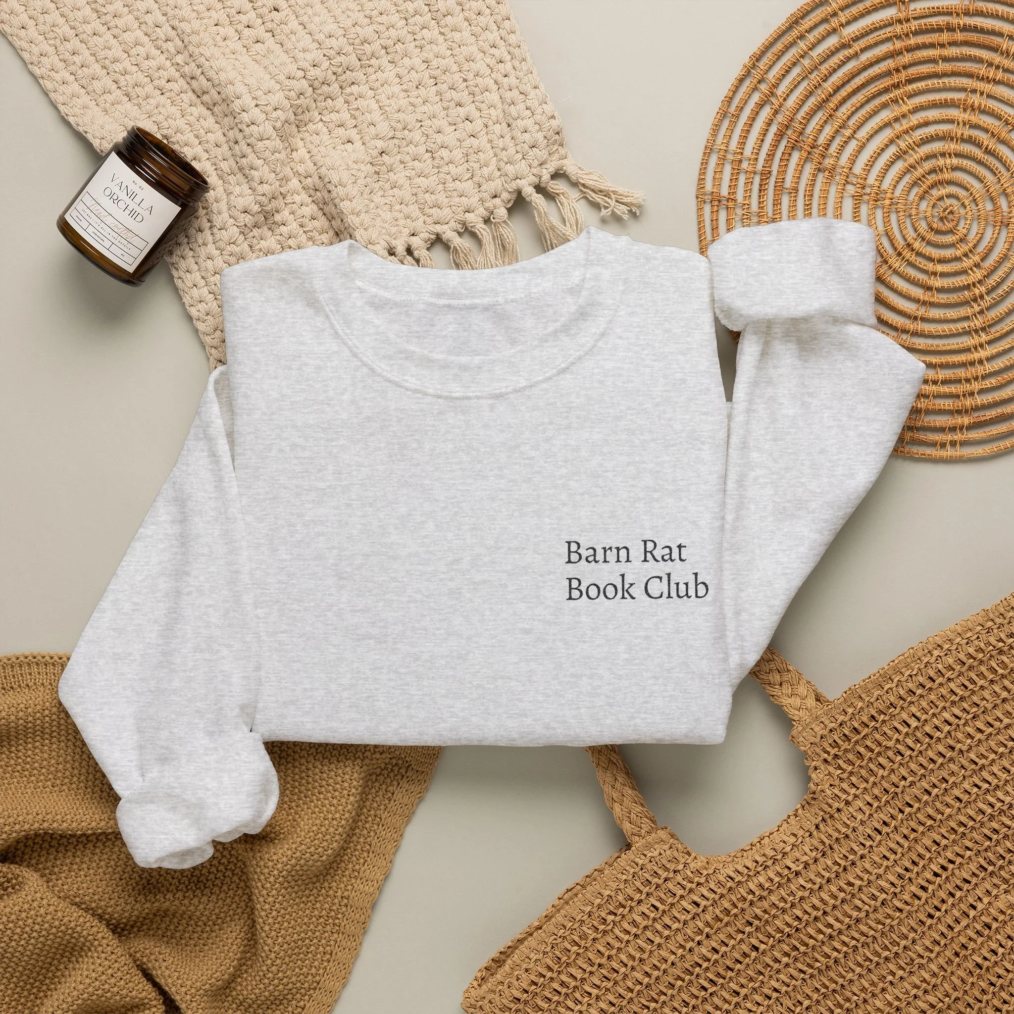 Barn Rat Book Club Embroidered Crewneck Sweatshirt
