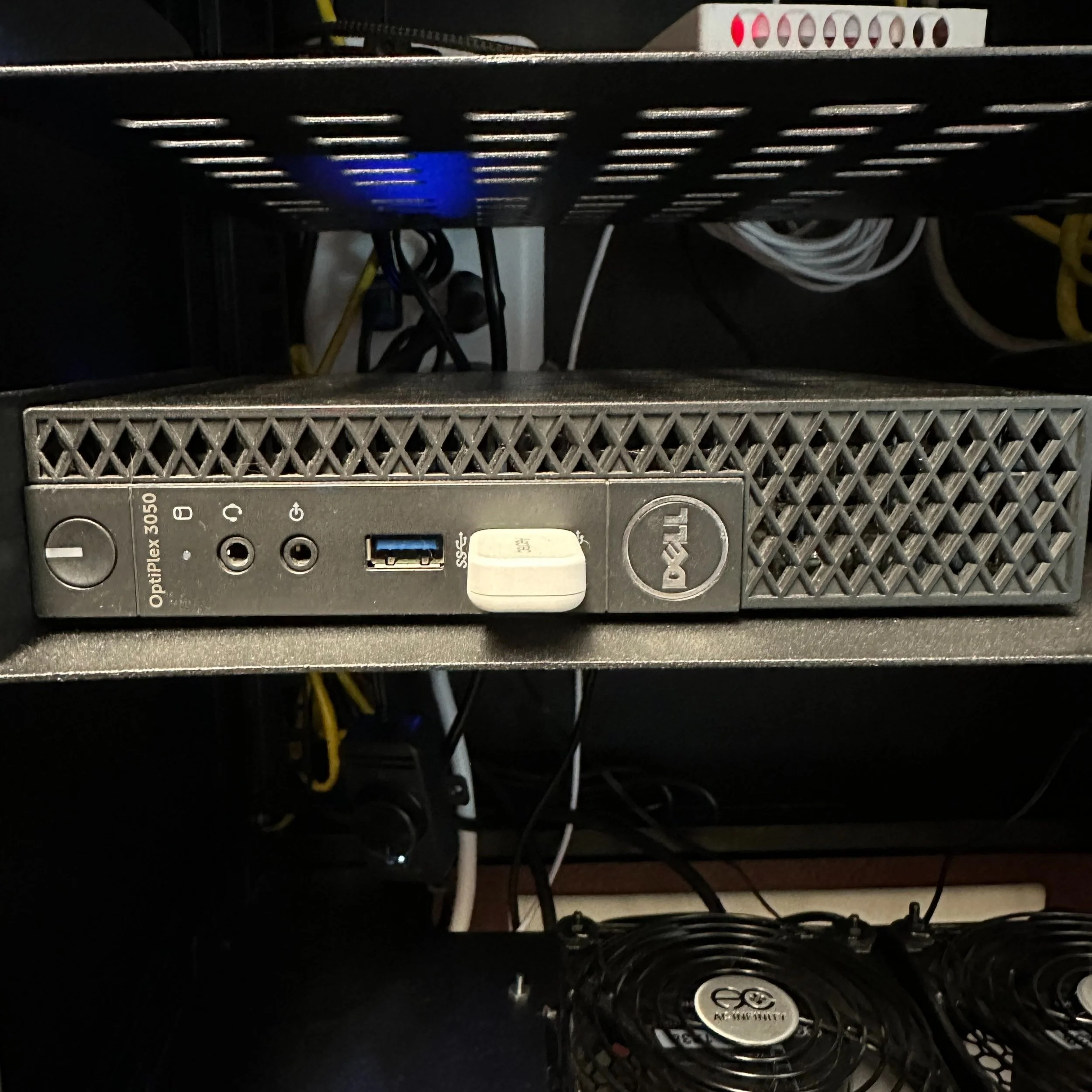 Dell OptiPlex Micro Computer that runs the whole home automation.