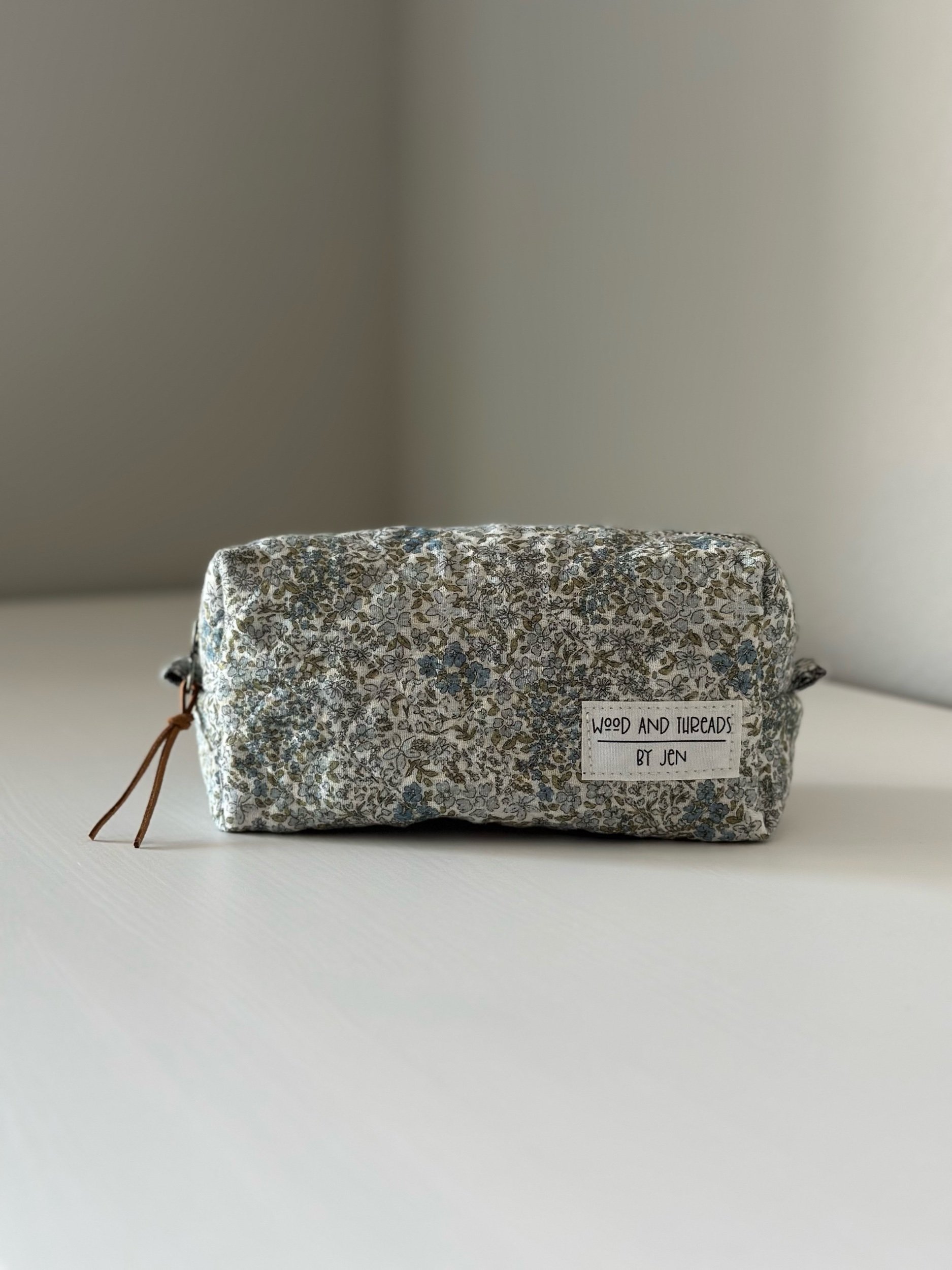 Morning Mist Quilted Boxy Pouch - Small