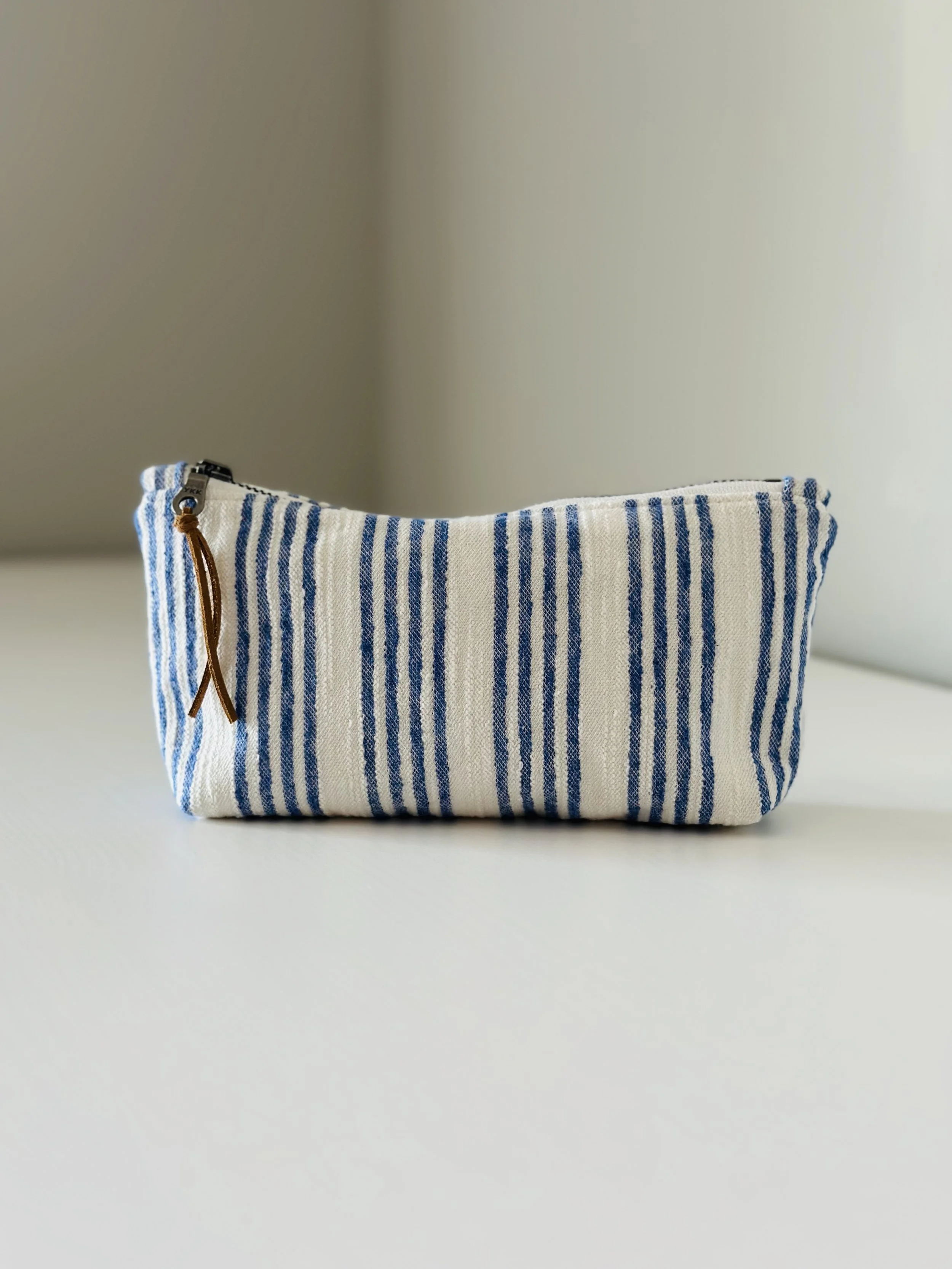 The Thrift Edit Summer 26, Blue Striped Zipper Pouch No. 11