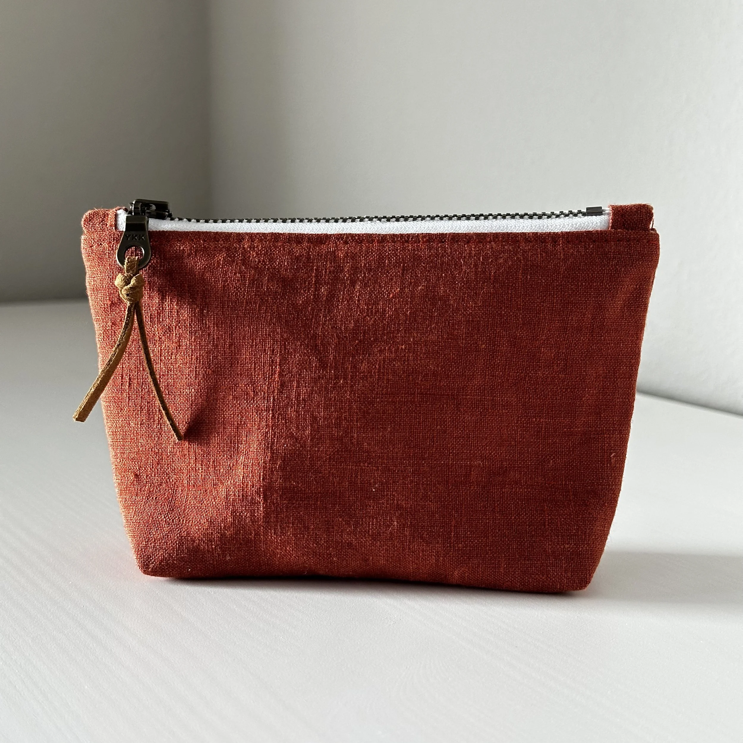 Brick Linen Coin Pouch