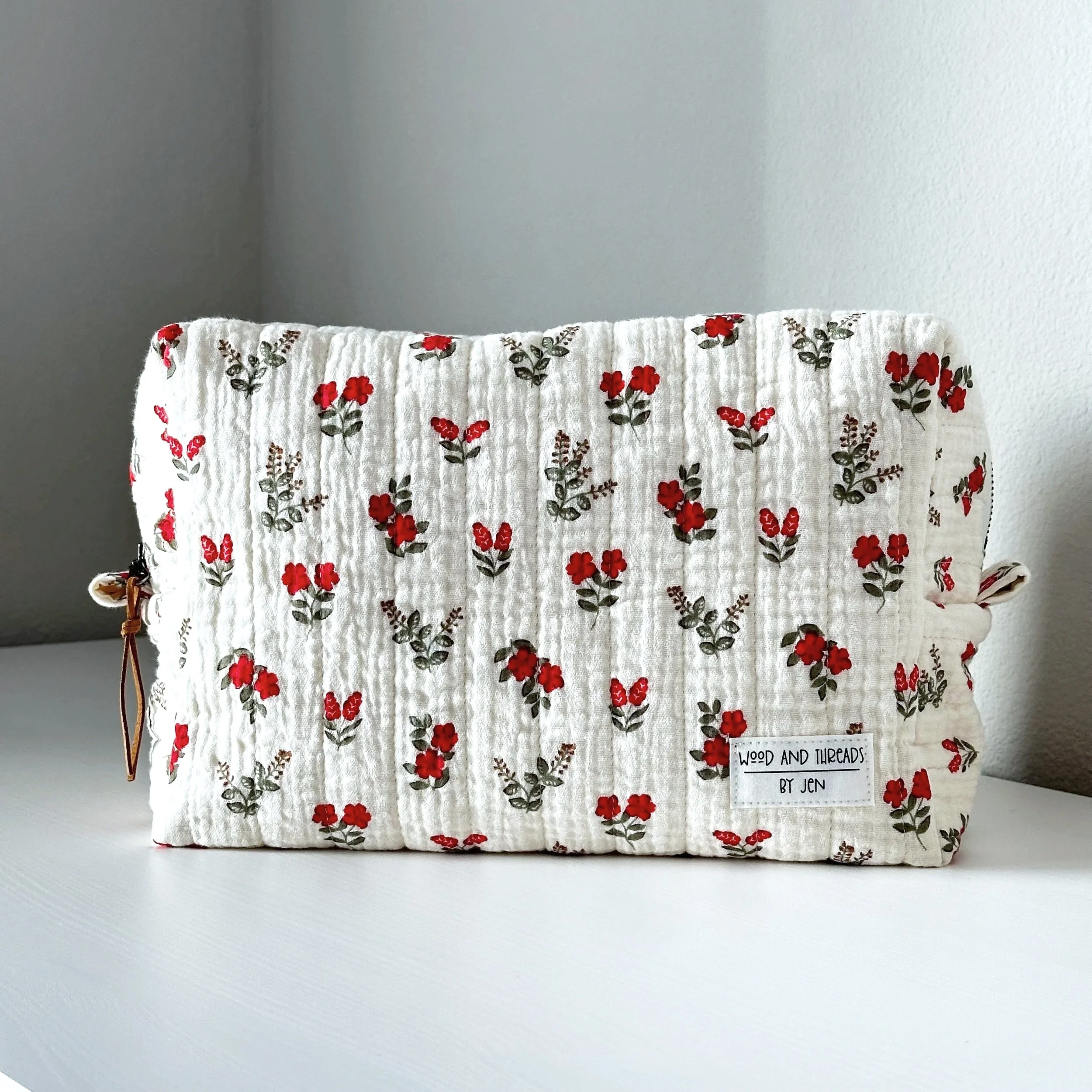 Flor de Alma Quilted Boxy Pouch - Large