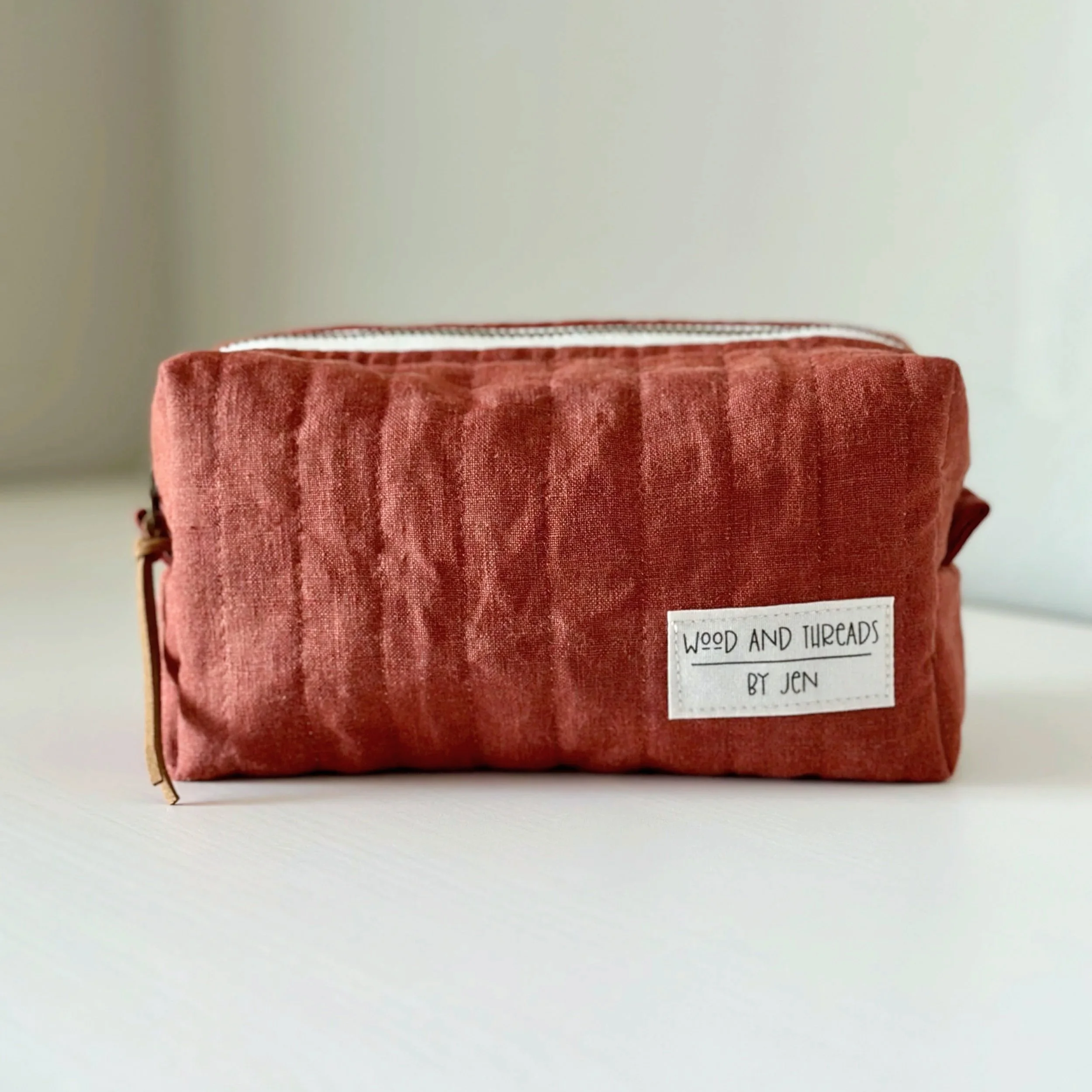 Brick Quilted Boxy Pouch - Small