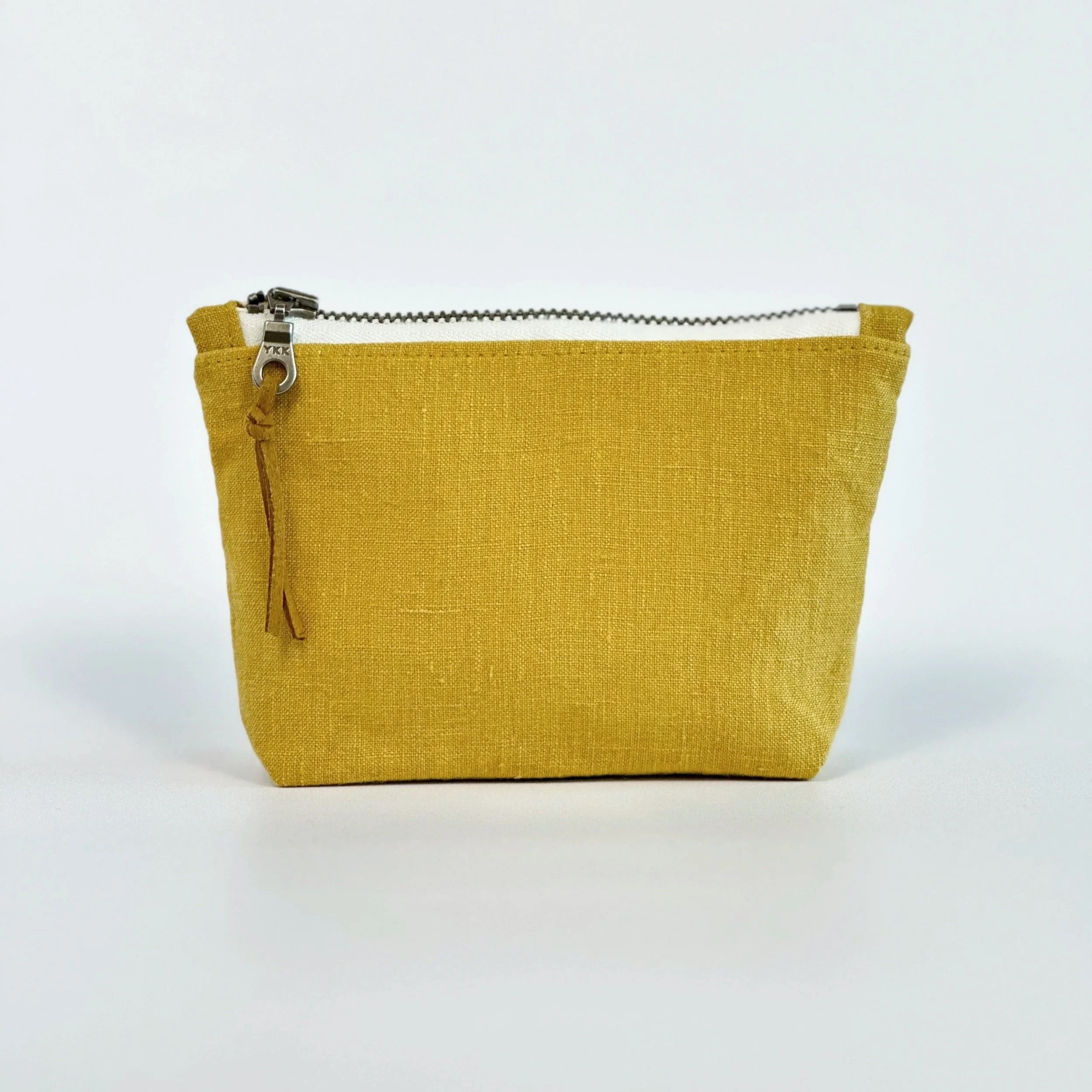 Mustard Linen Coin Pouch