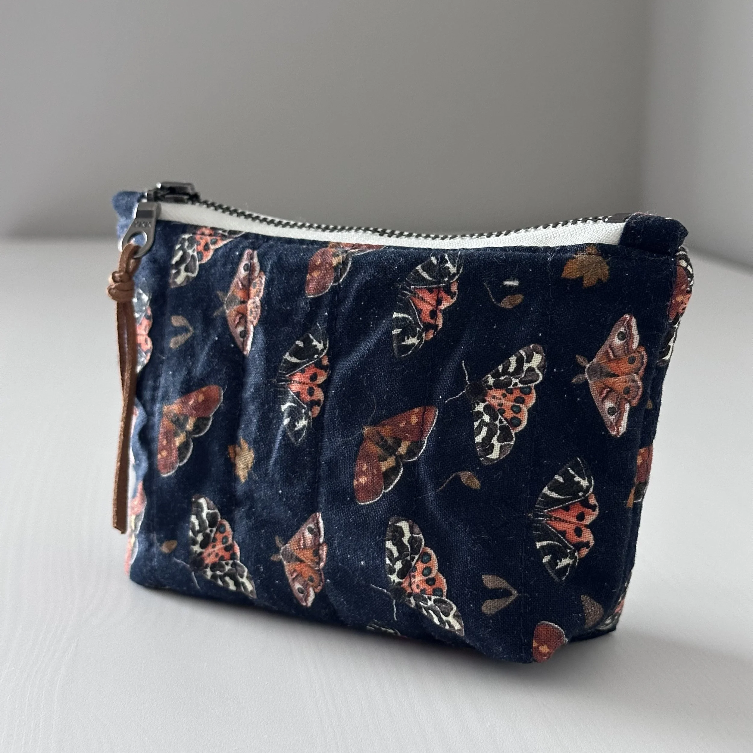 Midnight Moths Quilted Coin Pouch